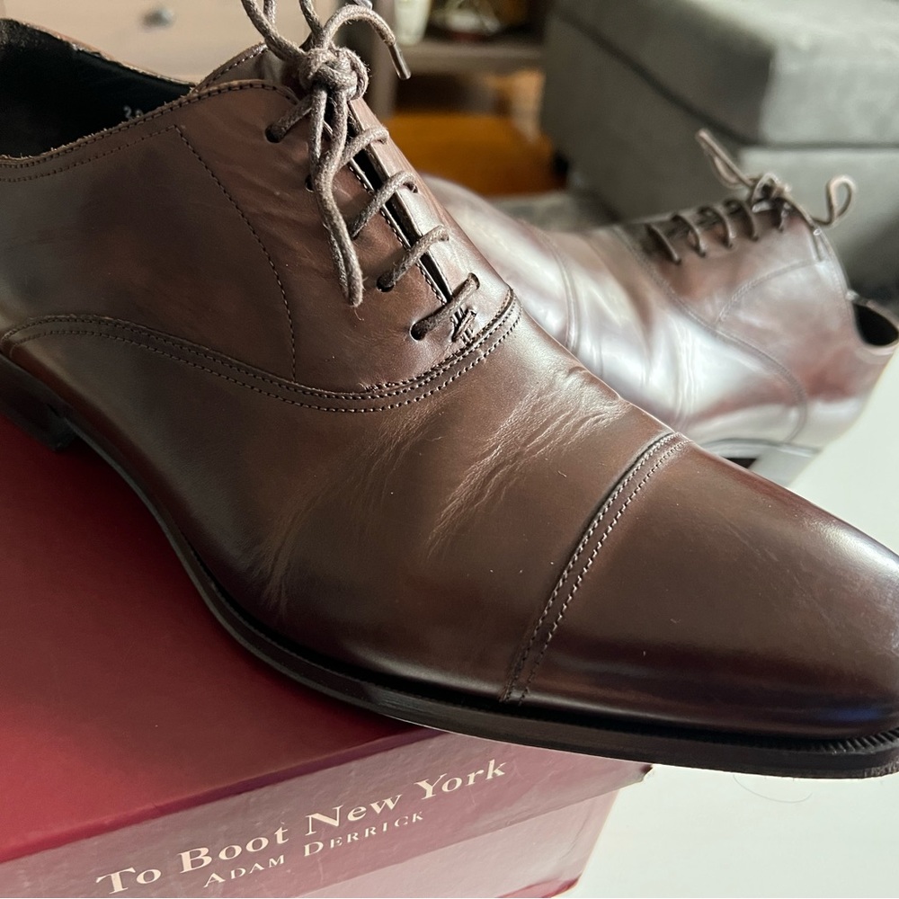 To Boot New York Men’s Aidan brown leather lace up shoes
